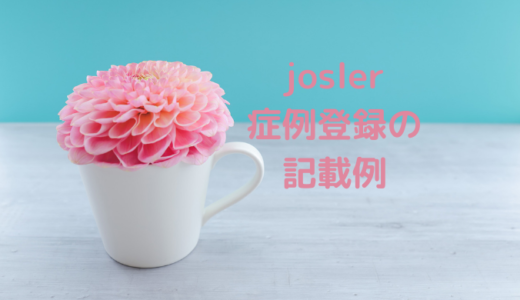 josler症例登録の記載例。できなかったことを認識するように書く